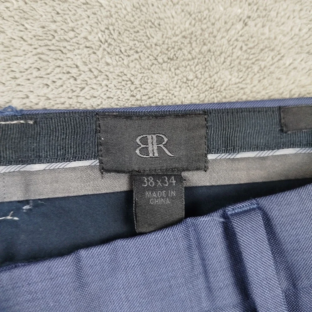 VITALE BARBERIS Navy Trousers Slim Fit Pants 37x31 Banana Republic Super‎ 150s